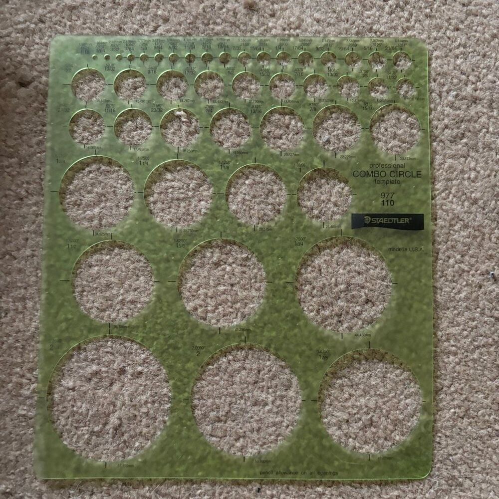 Staedtler Professional Combo Circles Template 977 110